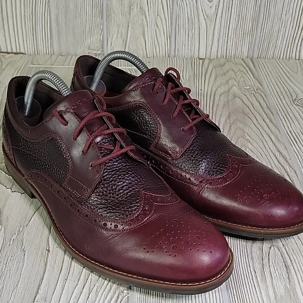 Rockport Dustin Wingtip Leather Lace Up Oxford Shoes Mens Size 9